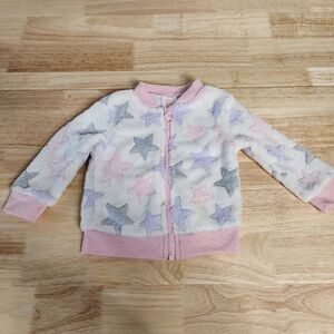 Girl's 6-9 month Soft Zip-up Jacket